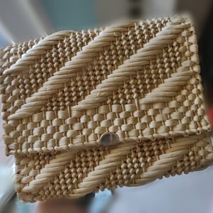 Vintage Italian Sea Grass Woven Clutch
